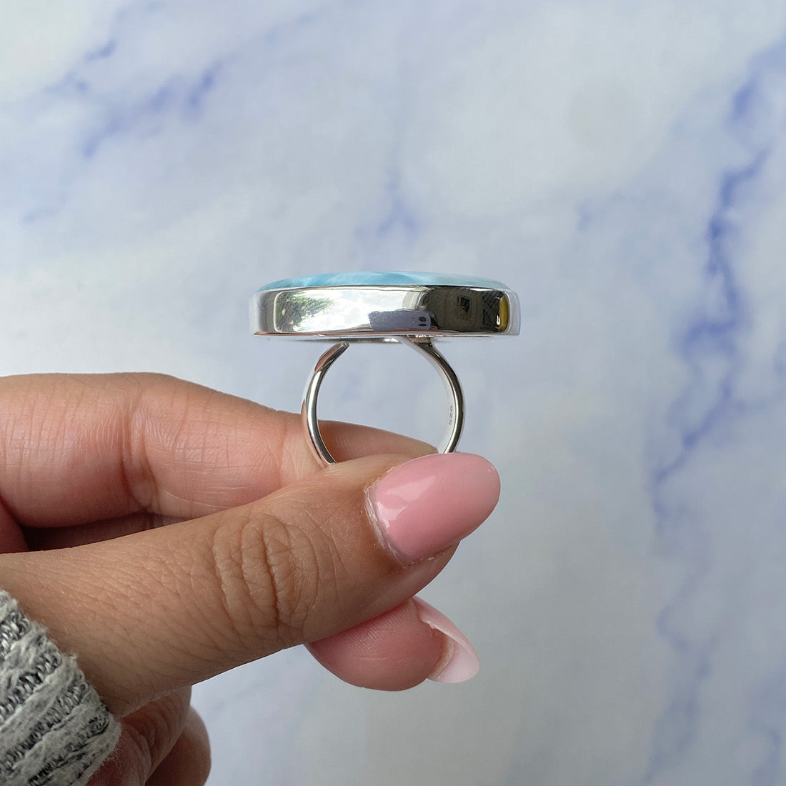 Larimar Adjustable Ring-(LAR-R-617.)