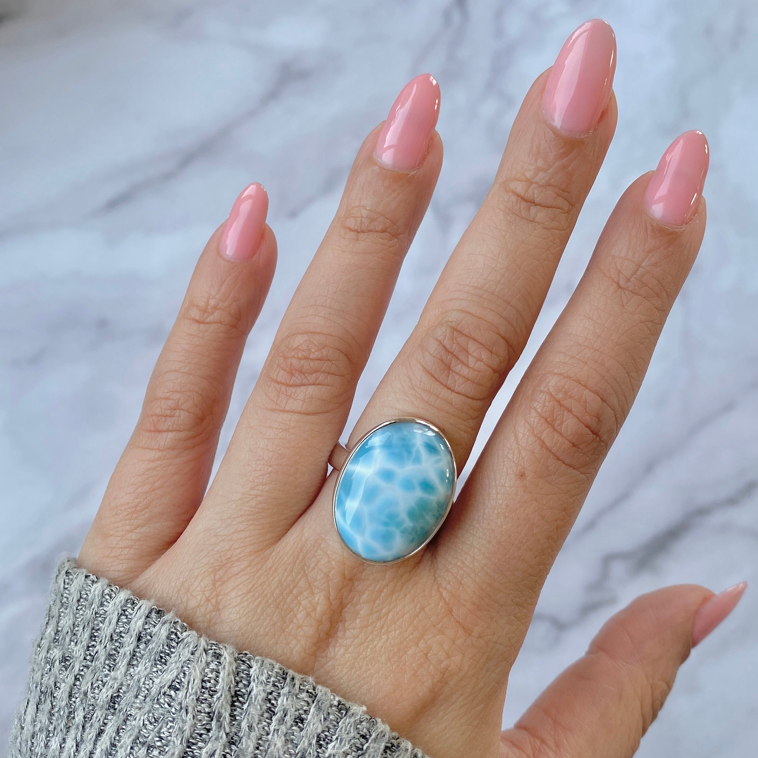 Larimar Adjustable Ring-(LAR-R-62.)