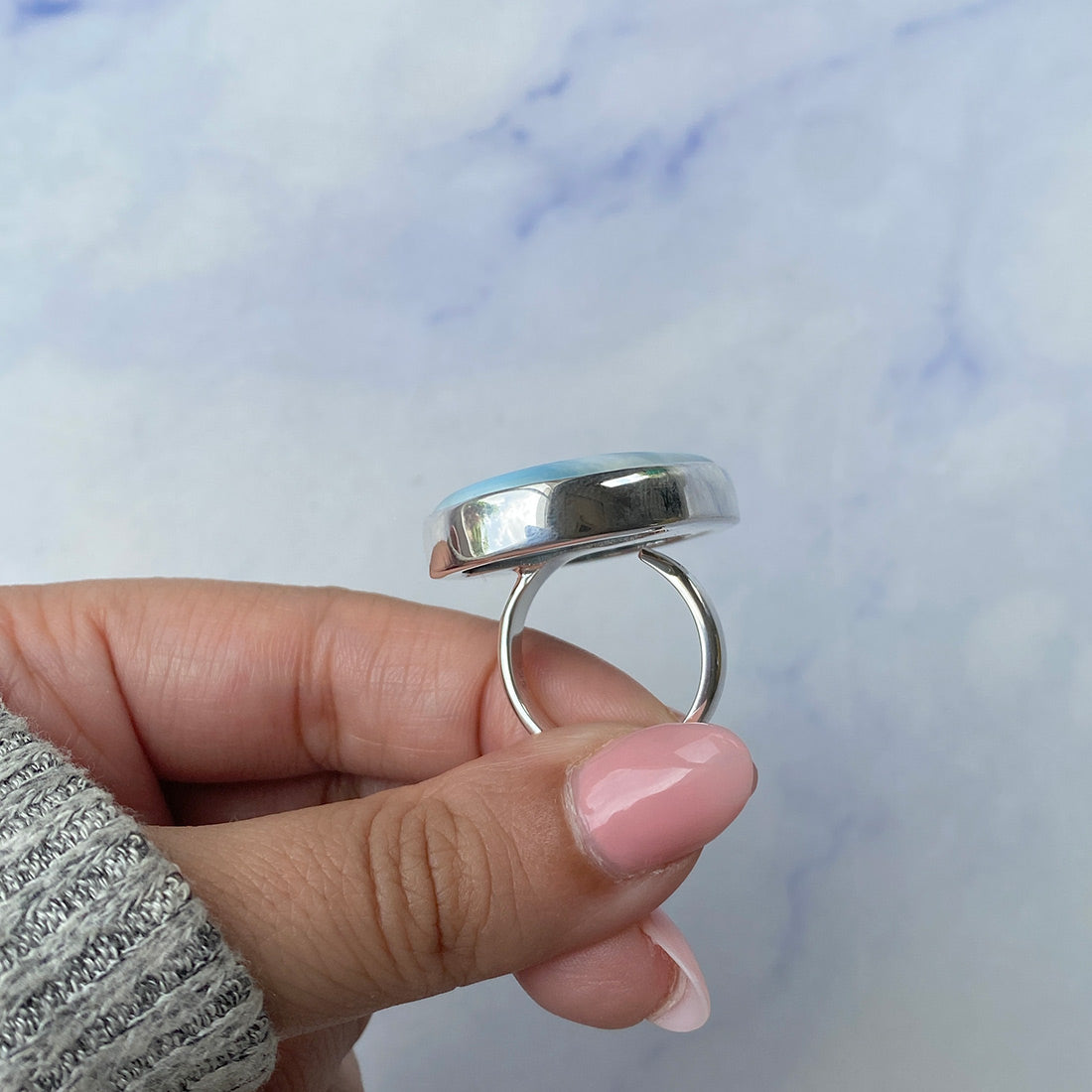 Larimar Adjustable Ring-(LAR-R-620.)