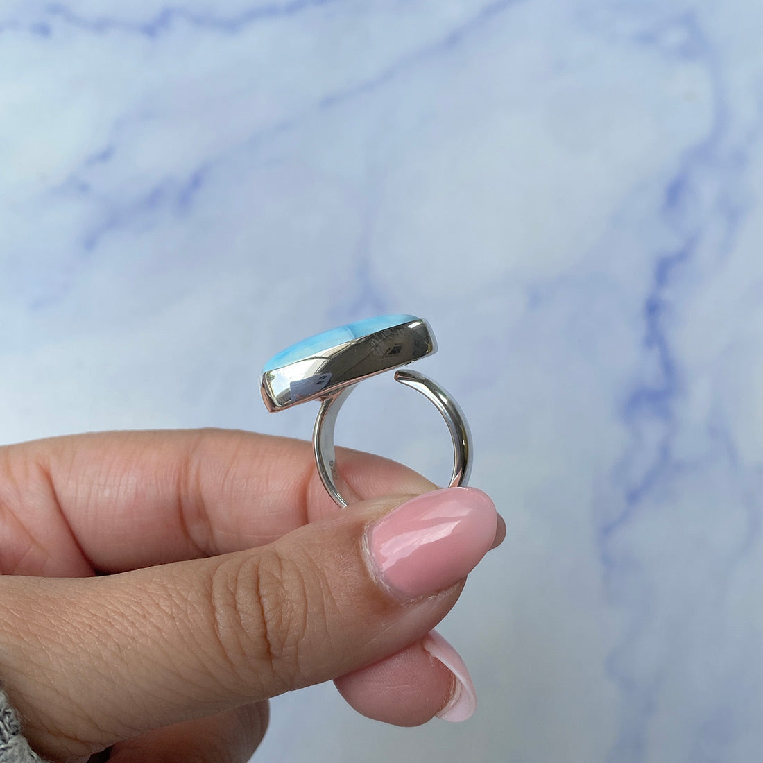 Larimar Adjustable Ring-(LAR-R-621.)