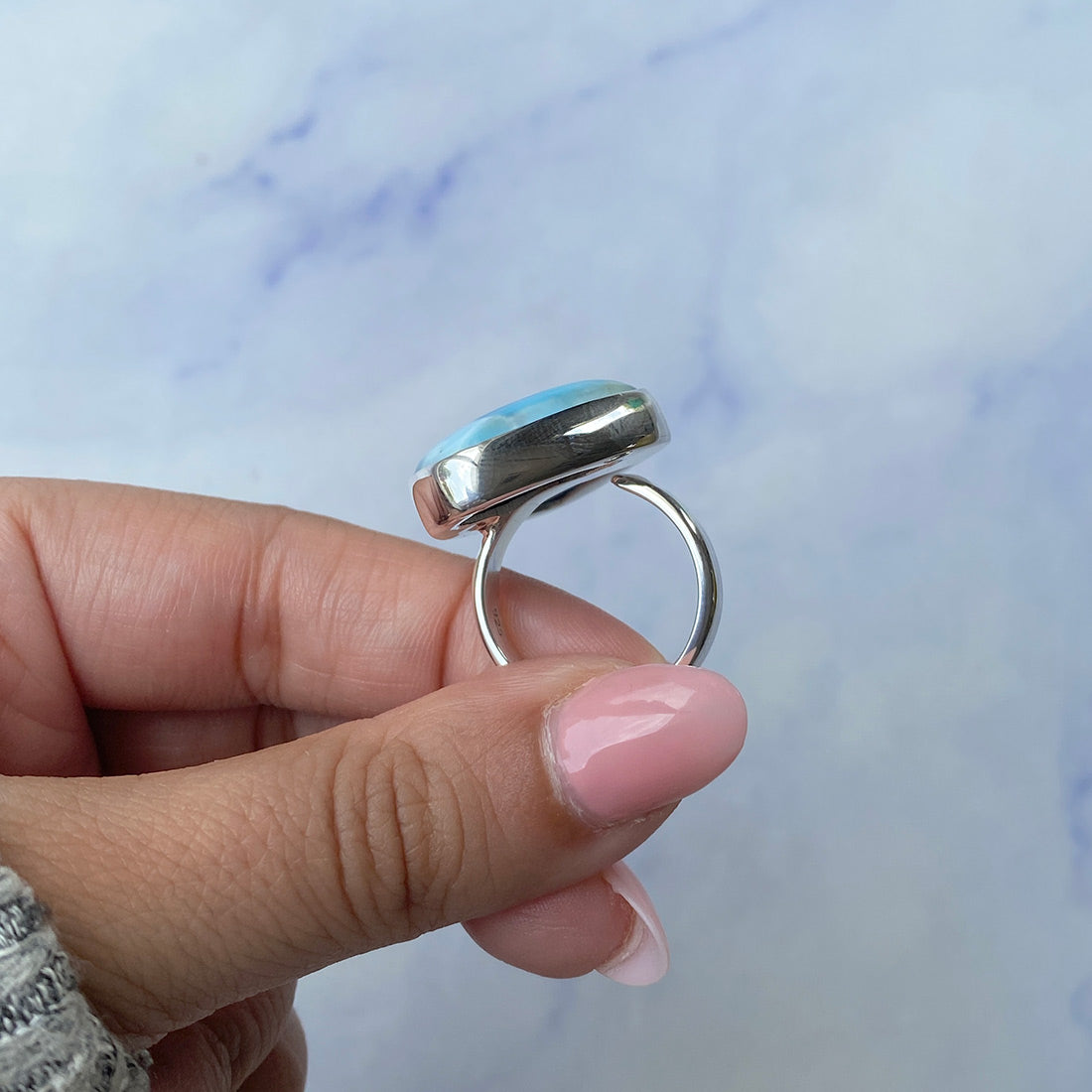 Larimar Adjustable Ring-(LAR-R-624.)