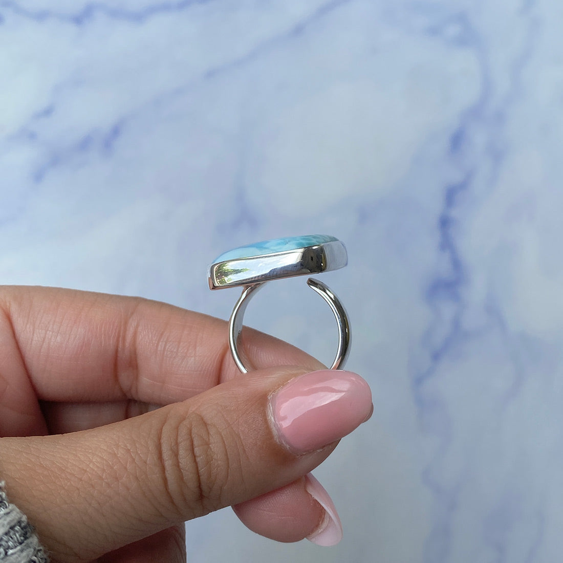 Larimar Adjustable Ring-(LAR-R-626.)