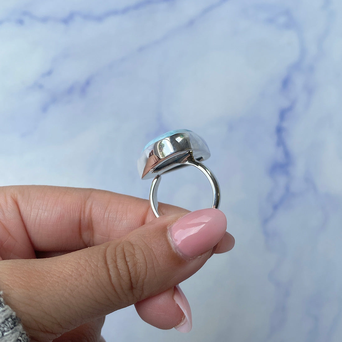 Larimar Adjustable Ring-(LAR-R-627.)