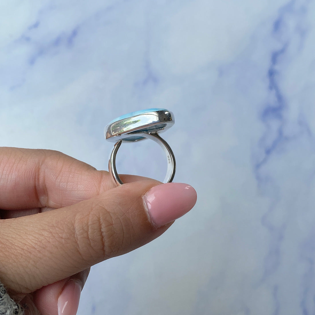 Larimar Adjustable Ring-(LAR-R-630.)