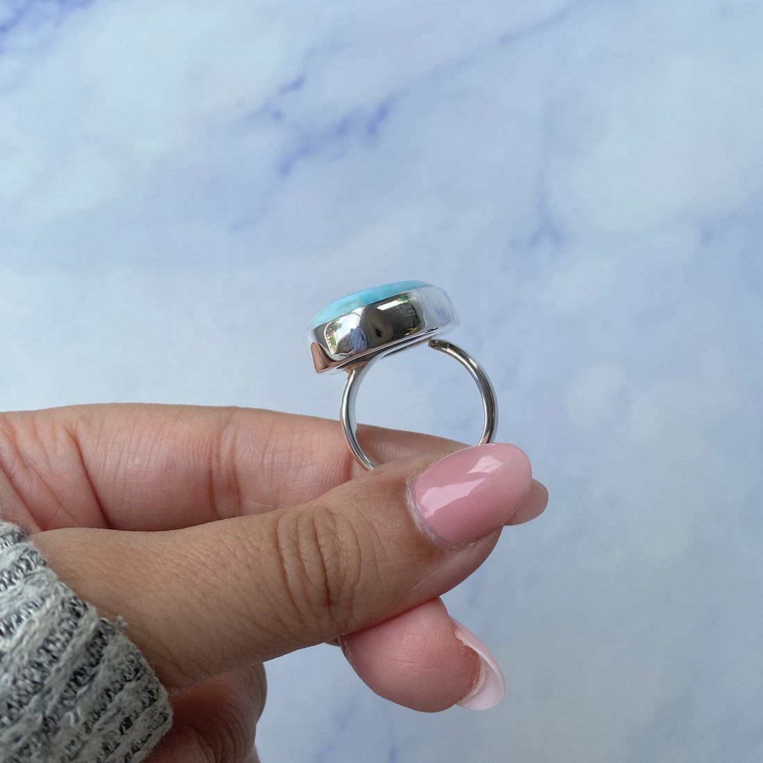 Larimar Adjustable Ring-(LAR-R-632.)