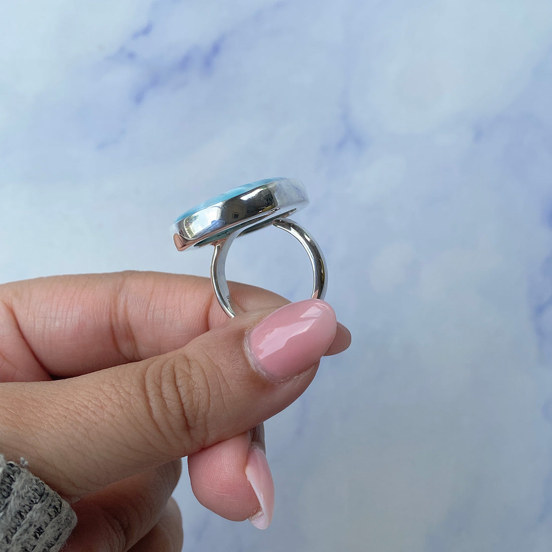 Larimar Adjustable Ring-(LAR-R-633.)