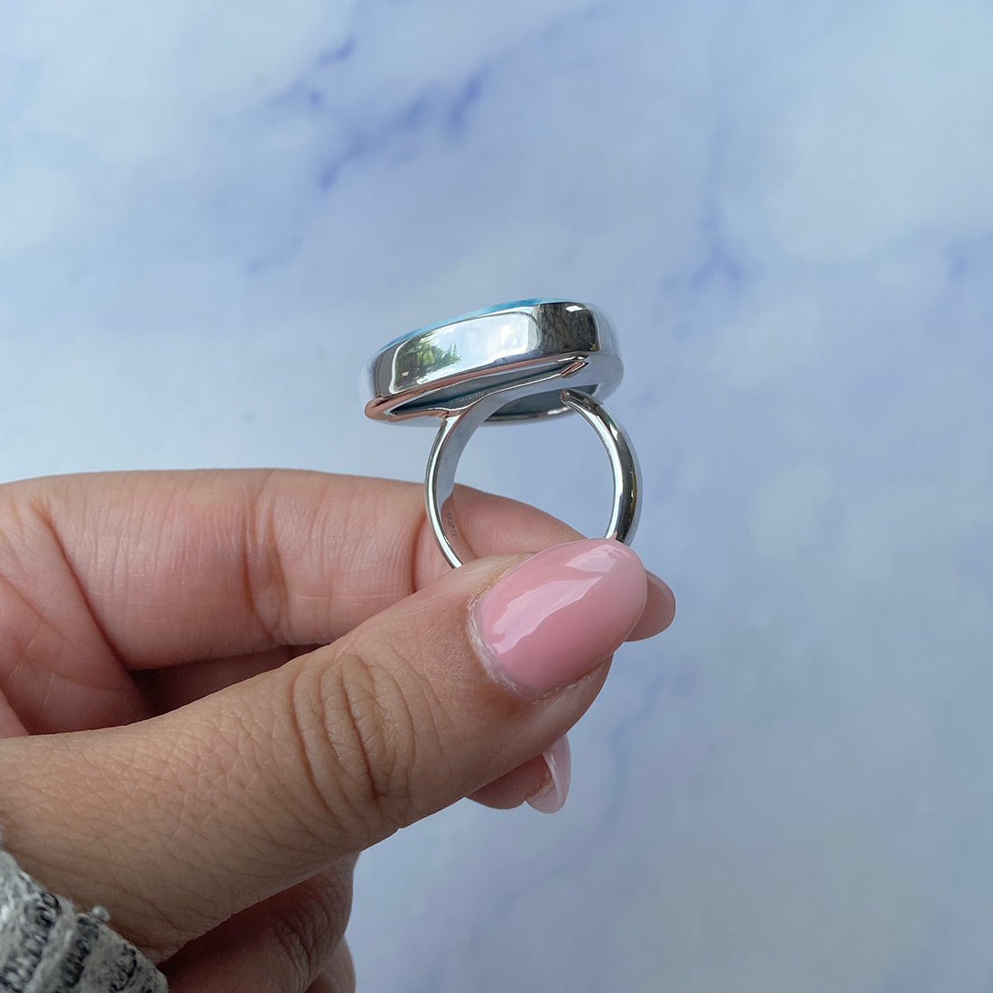 Larimar Adjustable Ring-(LAR-R-635.)