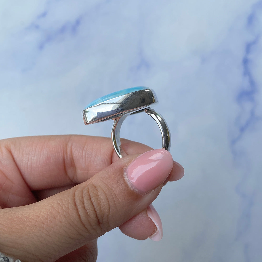 Larimar Adjustable Ring-(LAR-R-637.)