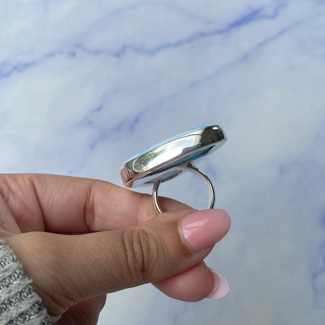 Larimar Adjustable Ring-(LAR-R-642.)