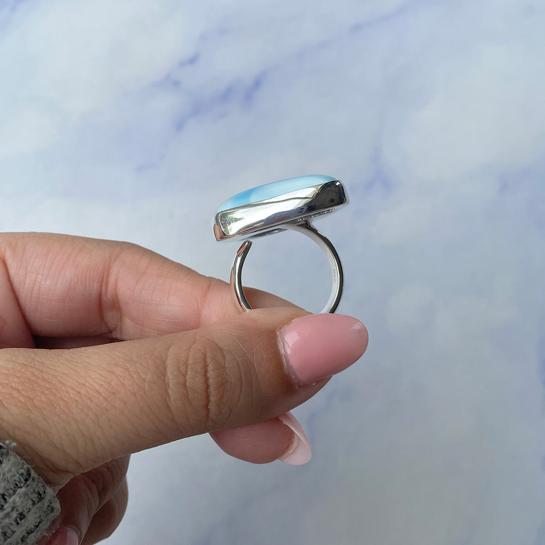 Larimar Adjustable Ring-(LAR-R-644.)