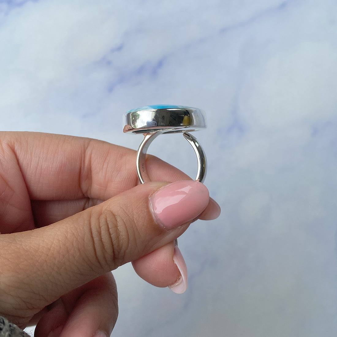 Larimar Adjustable Ring-(LAR-R-646.)