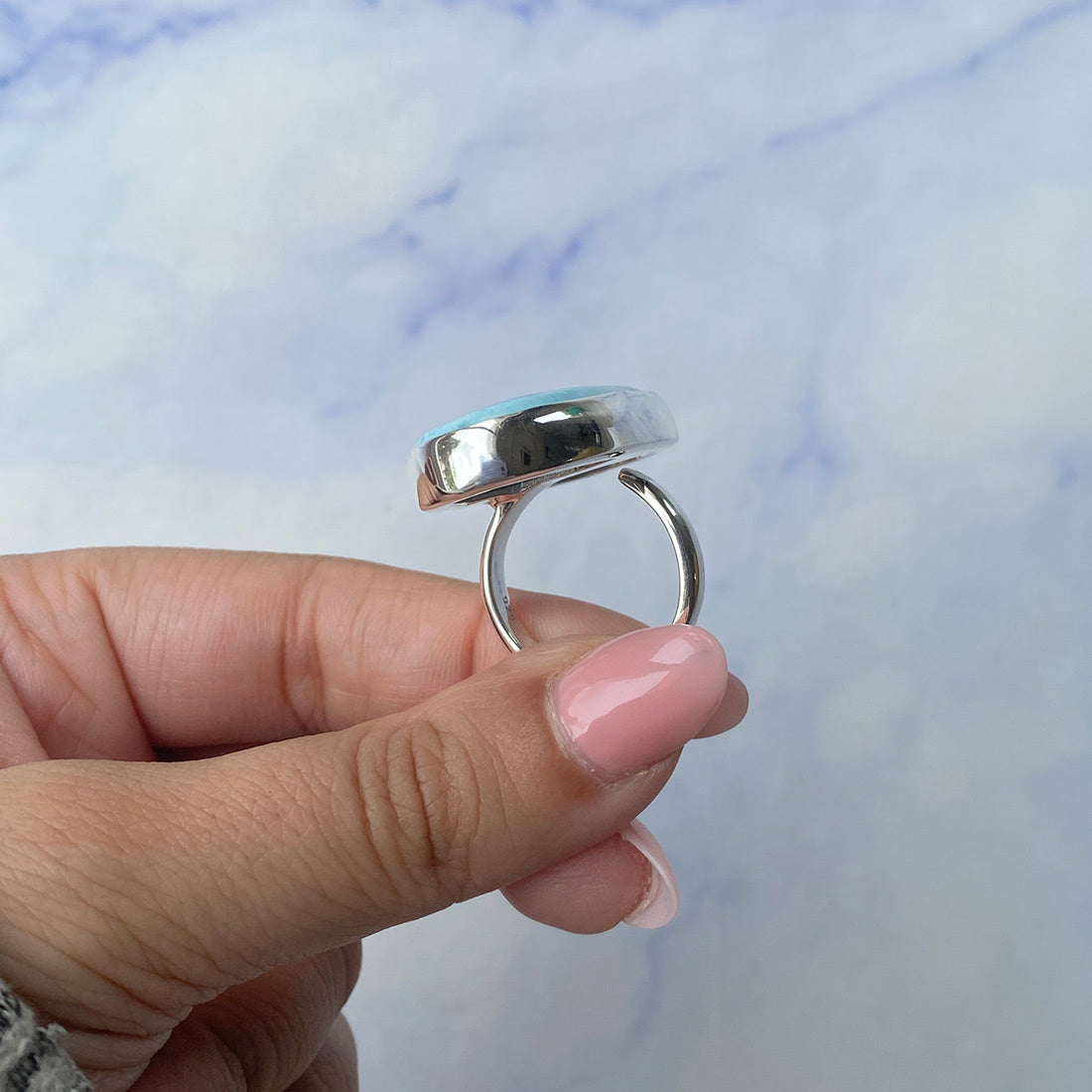 Larimar Adjustable Ring-(LAR-R-648.)