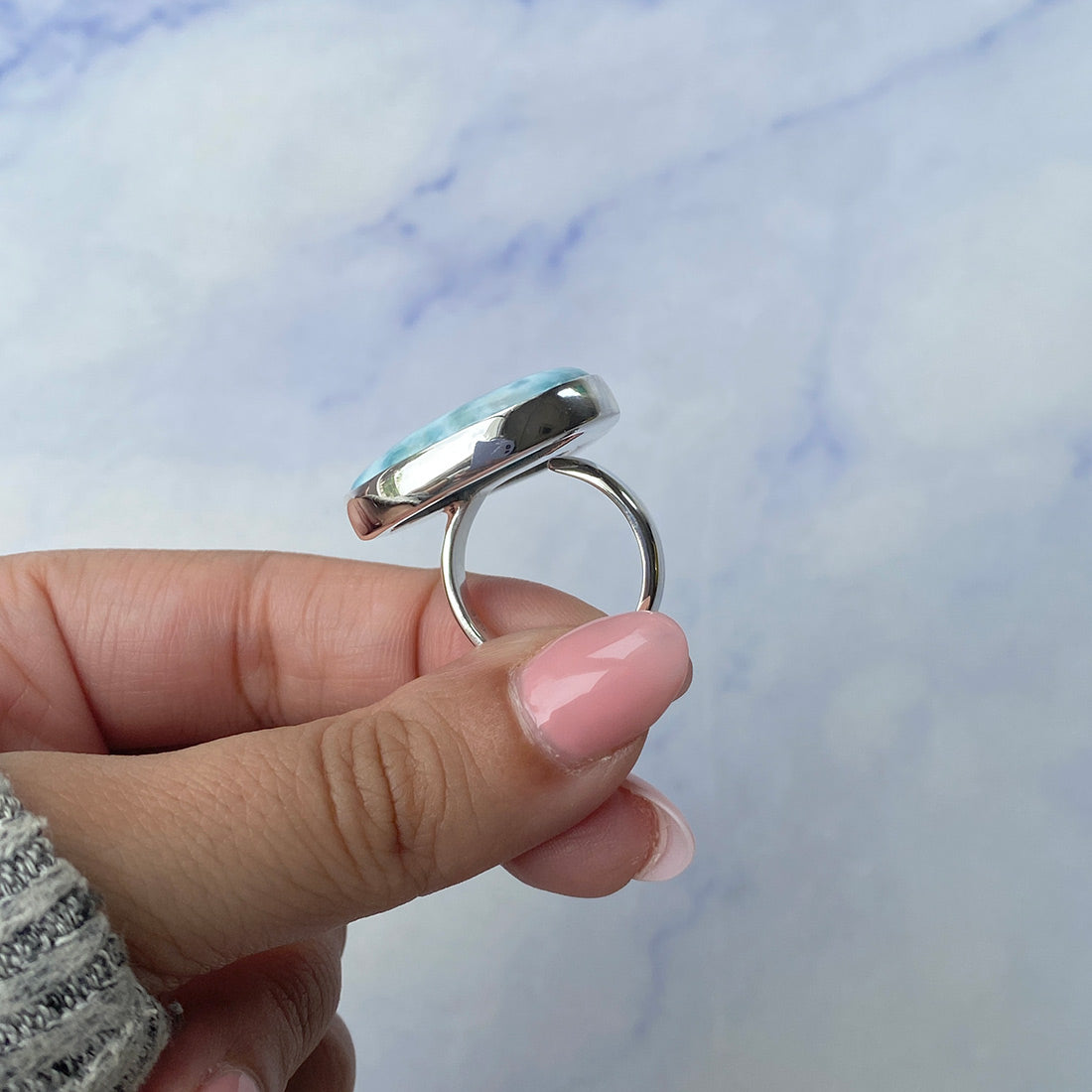 Larimar Adjustable Ring-(LAR-R-652.)