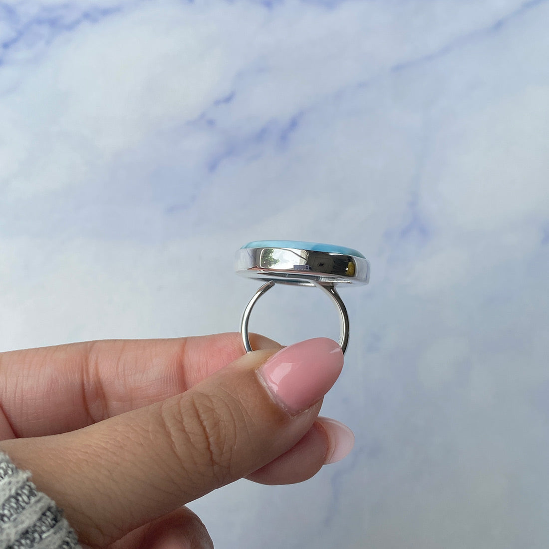 Larimar Adjustable Ring-(LAR-R-653.)