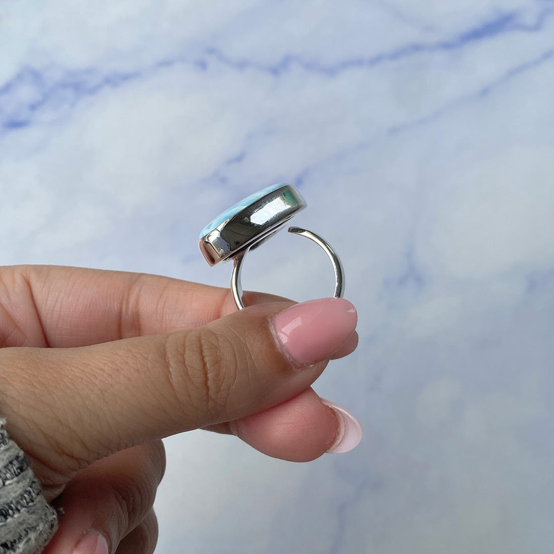 Larimar Adjustable Ring-(LAR-R-654.)