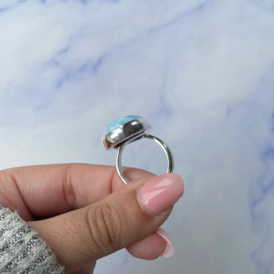 Larimar Adjustable Ring-(LAR-R-655.)