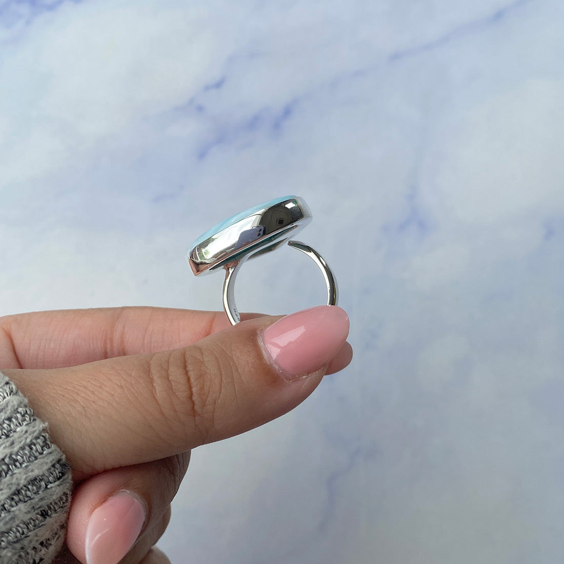 Larimar Adjustable Ring-(LAR-R-666.)