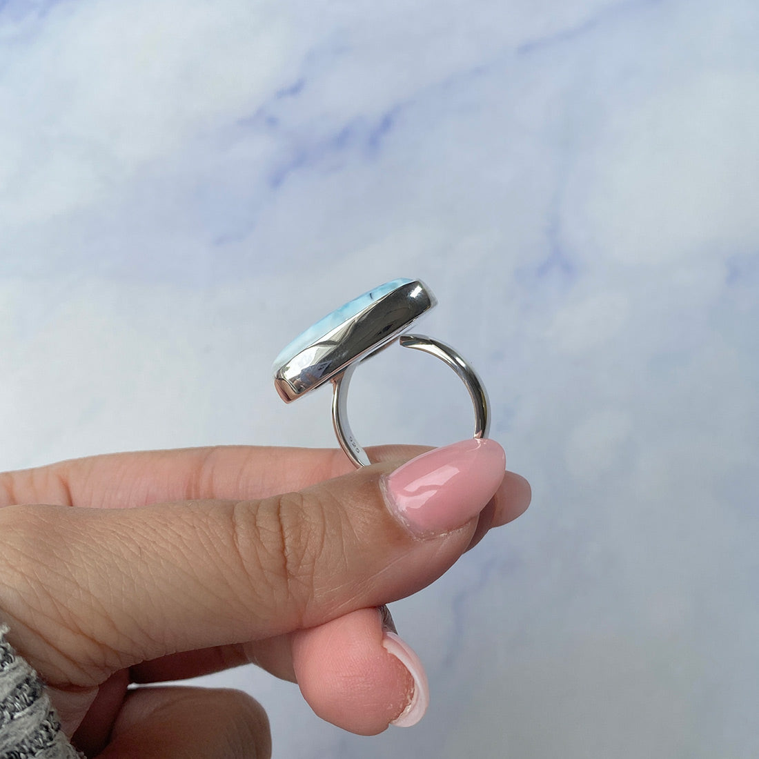 Larimar Adjustable Ring-(LAR-R-667.)