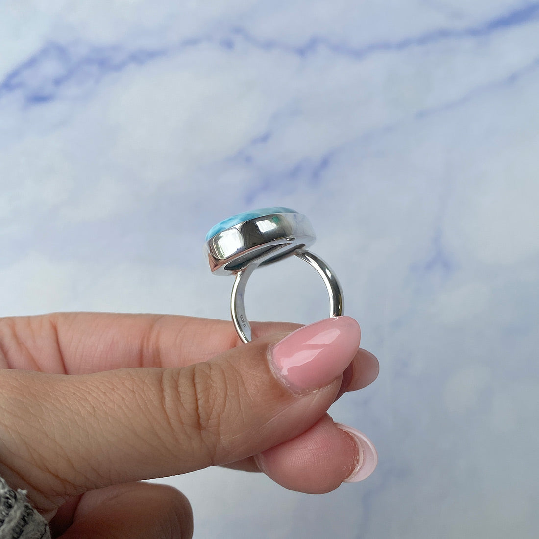 Larimar Adjustable Ring-(LAR-R-669.)