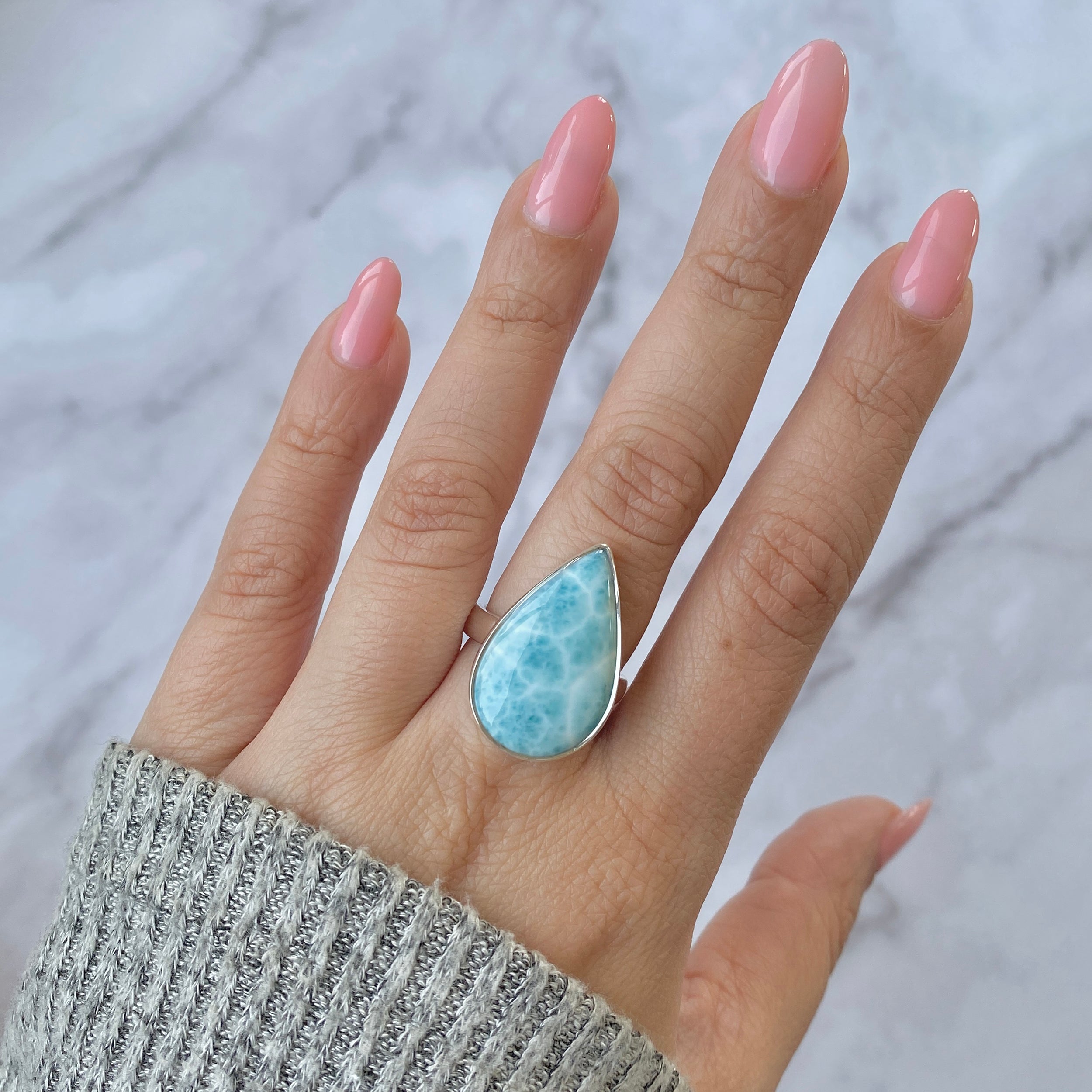 Larimar Adjustable Ring-(LAR-R-67.)