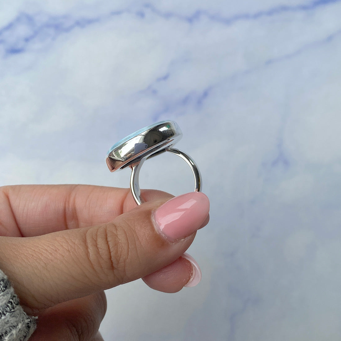 Larimar Adjustable Ring-(LAR-R-670.)