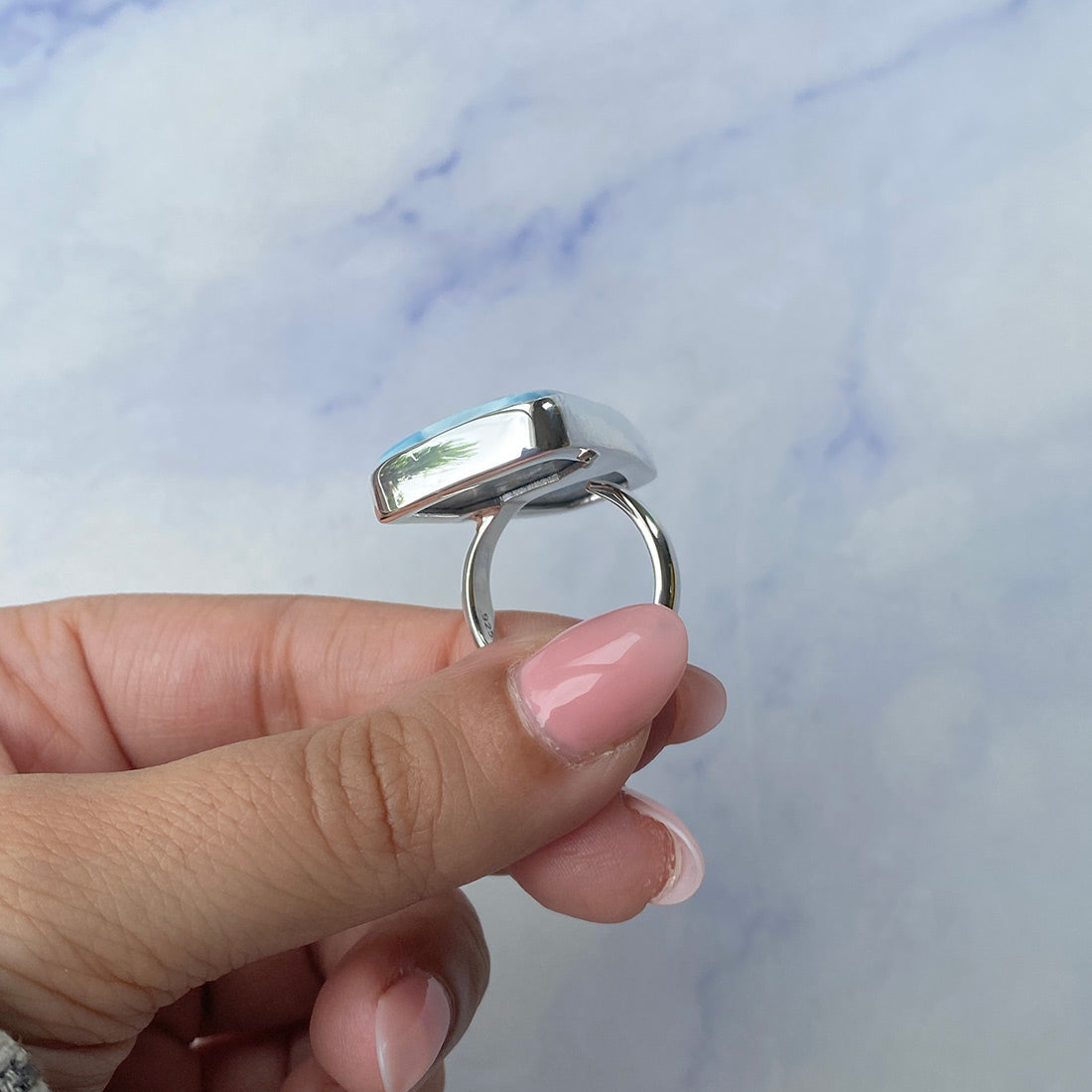 Larimar Adjustable Ring-(LAR-R-672.)