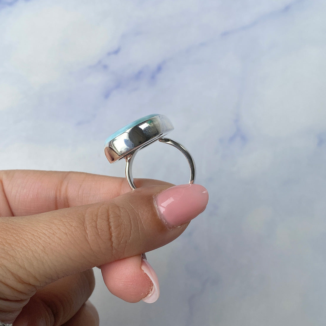 Larimar Adjustable Ring-(LAR-R-674.)