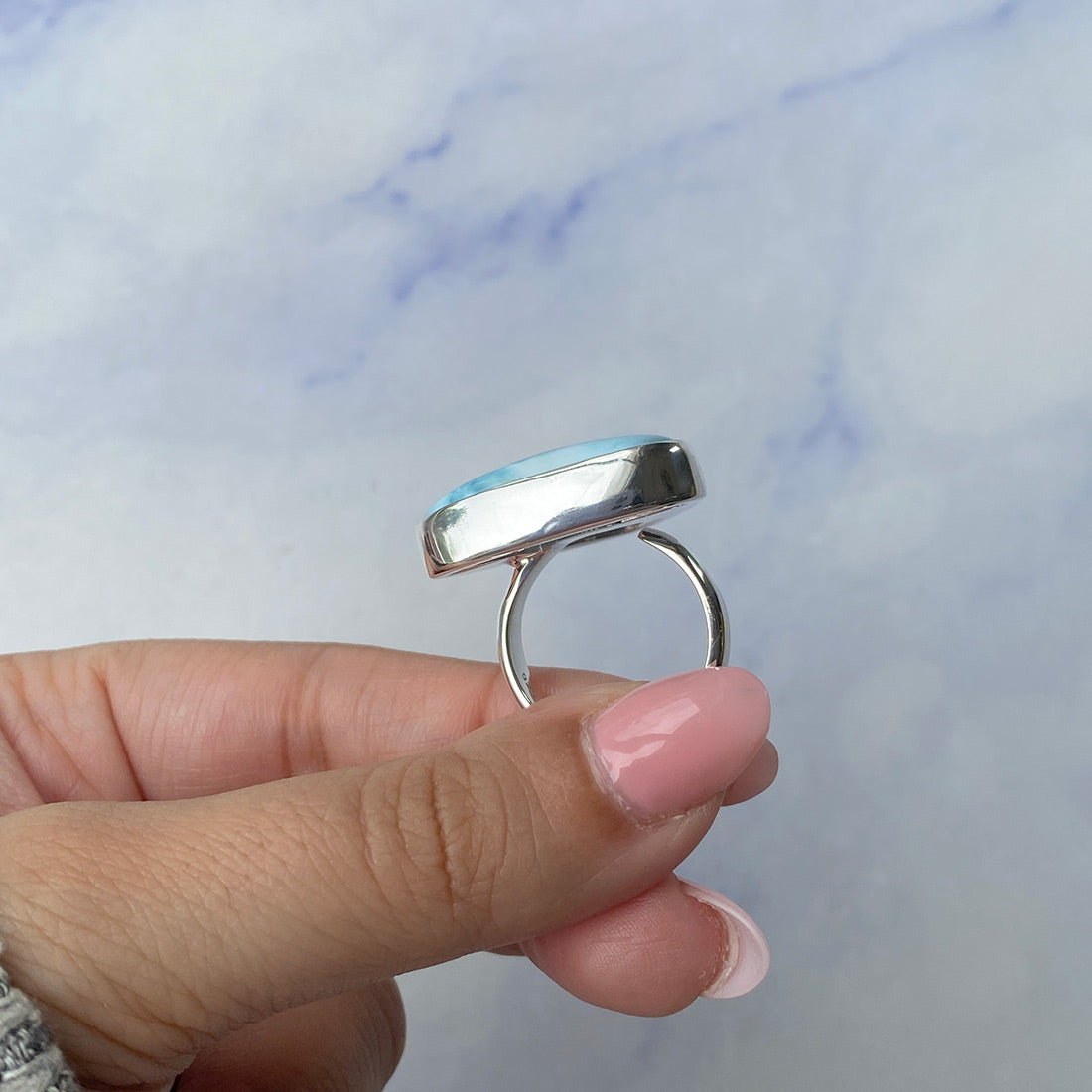 Larimar Adjustable Ring-(LAR-R-675.)