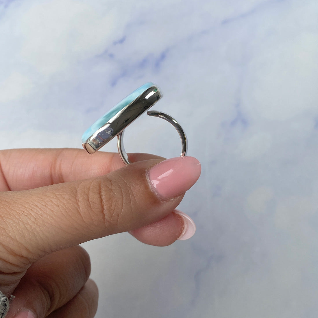 Larimar Adjustable Ring-(LAR-R-677.)