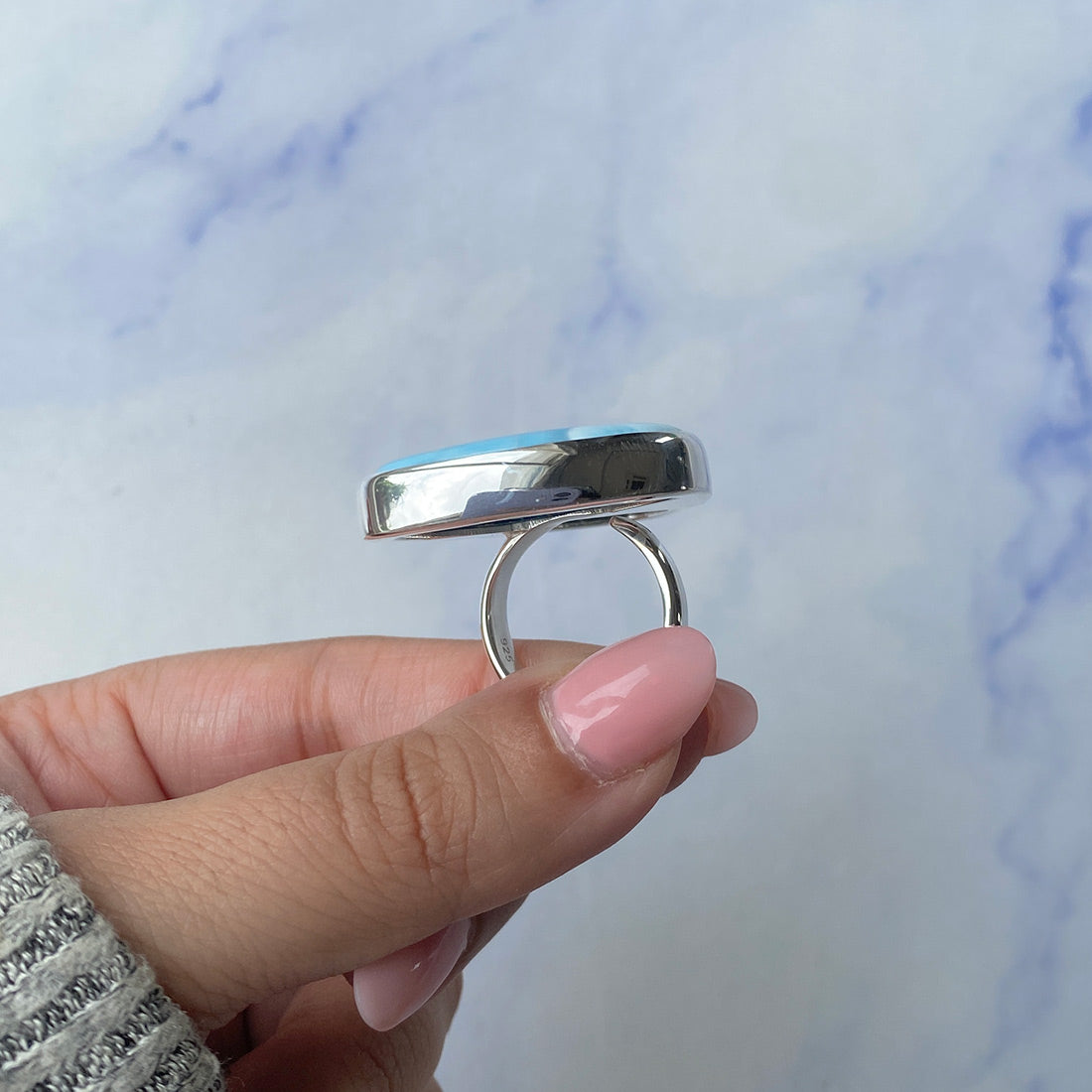 Larimar Adjustable Ring-(LAR-R-682.)