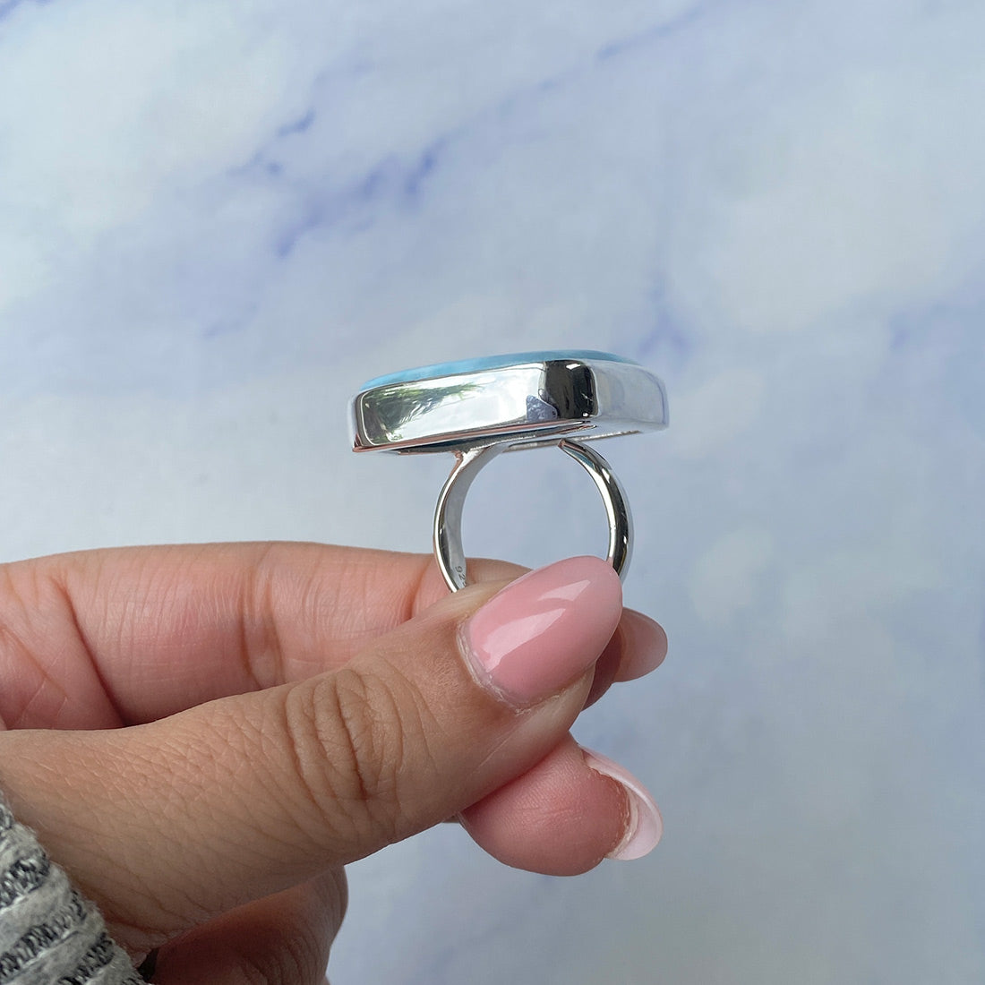 Larimar Adjustable Ring-(LAR-R-684.)