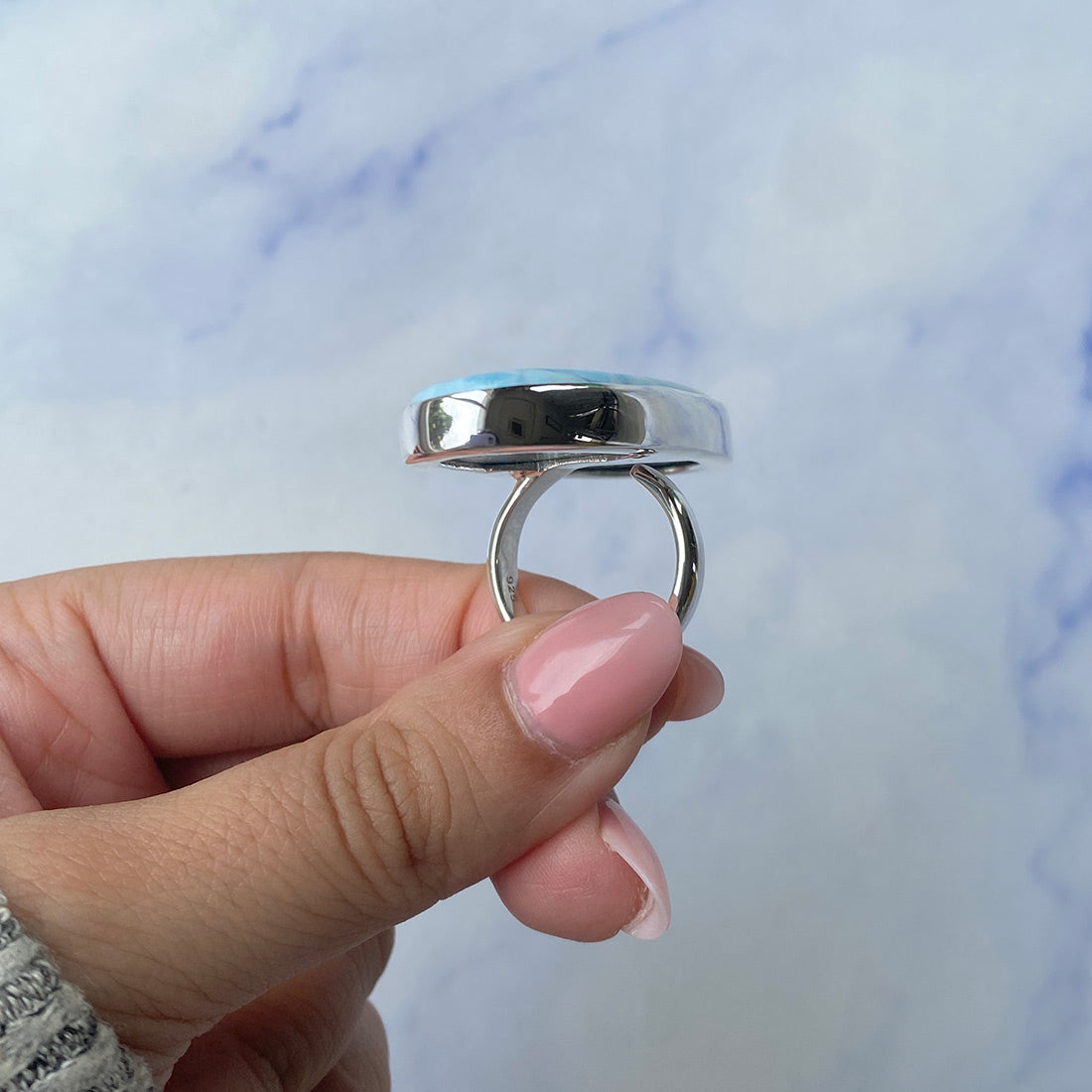 Larimar Adjustable Ring-(LAR-R-685.)