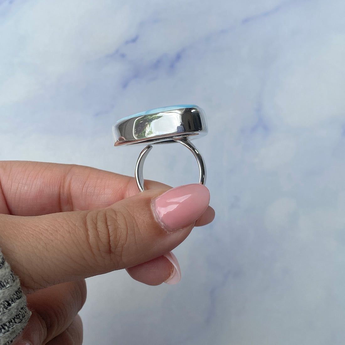 Larimar Adjustable Ring-(LAR-R-688.)