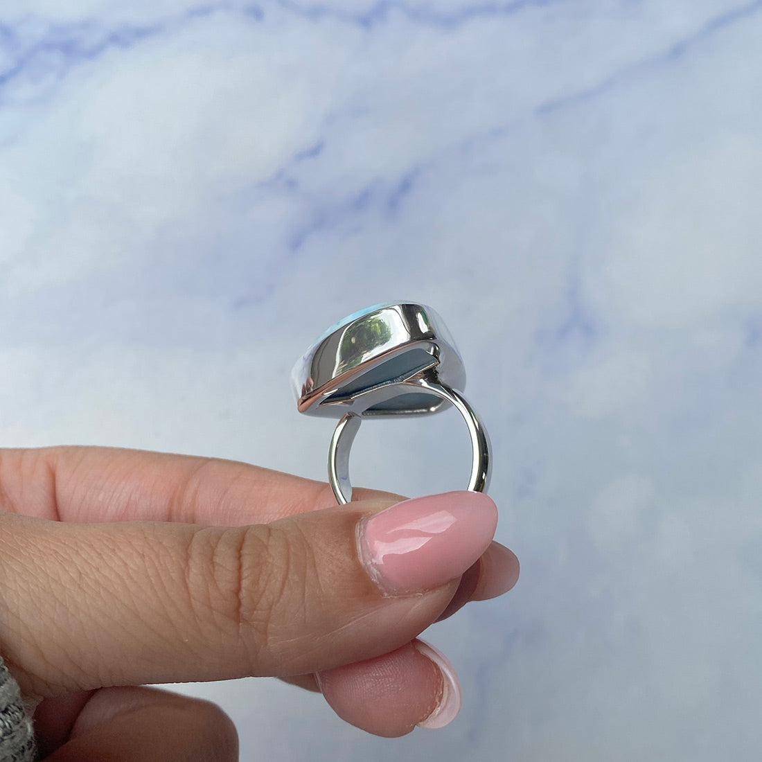 Larimar Adjustable Ring-(LAR-R-689.)