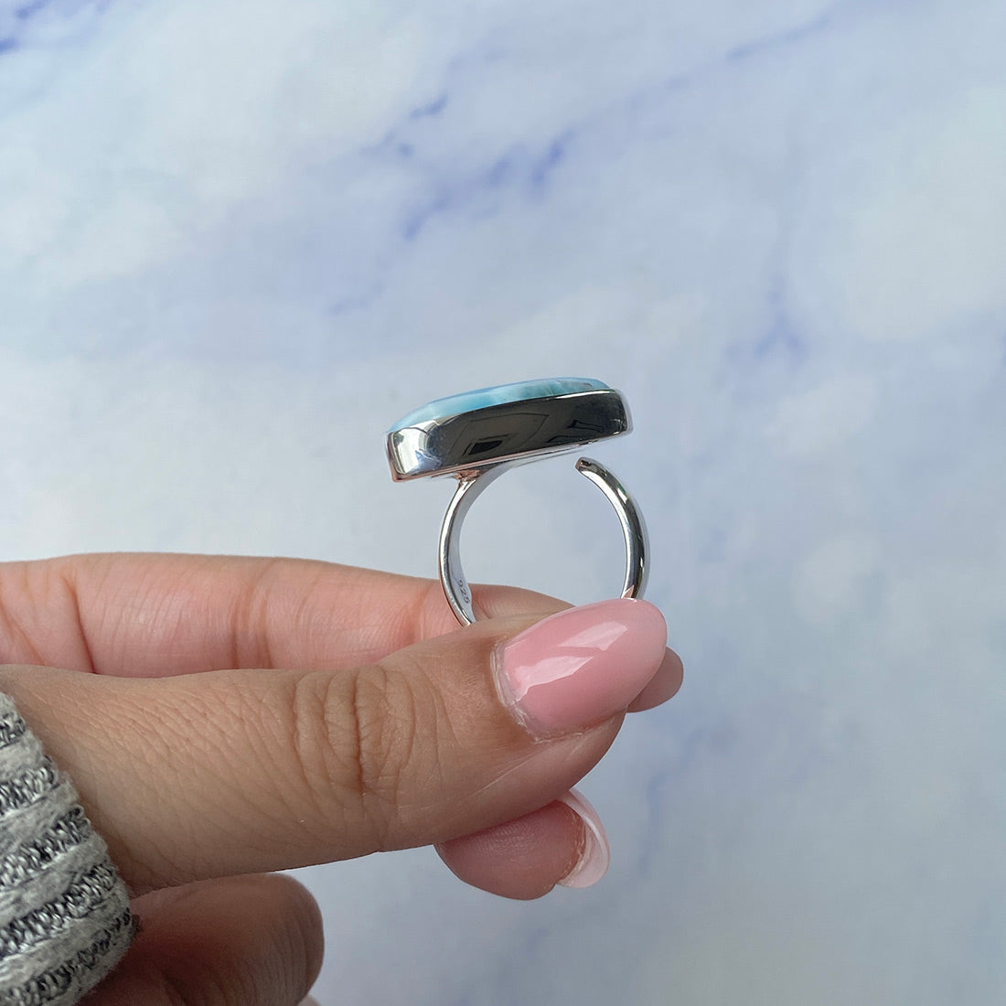 Larimar Adjustable Ring-(LAR-R-691.)