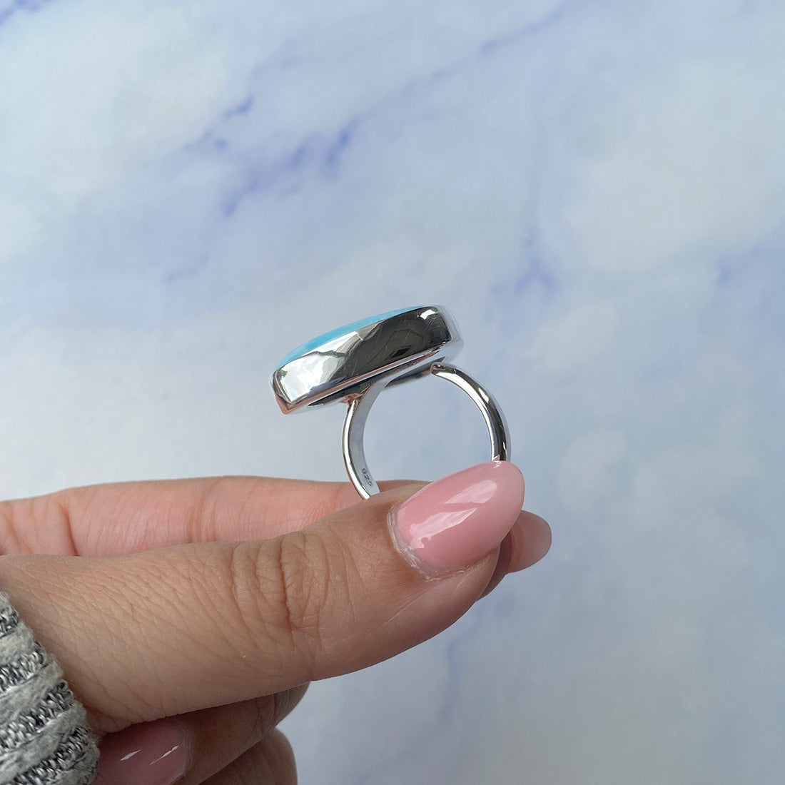 Larimar Adjustable Ring-(LAR-R-692.)