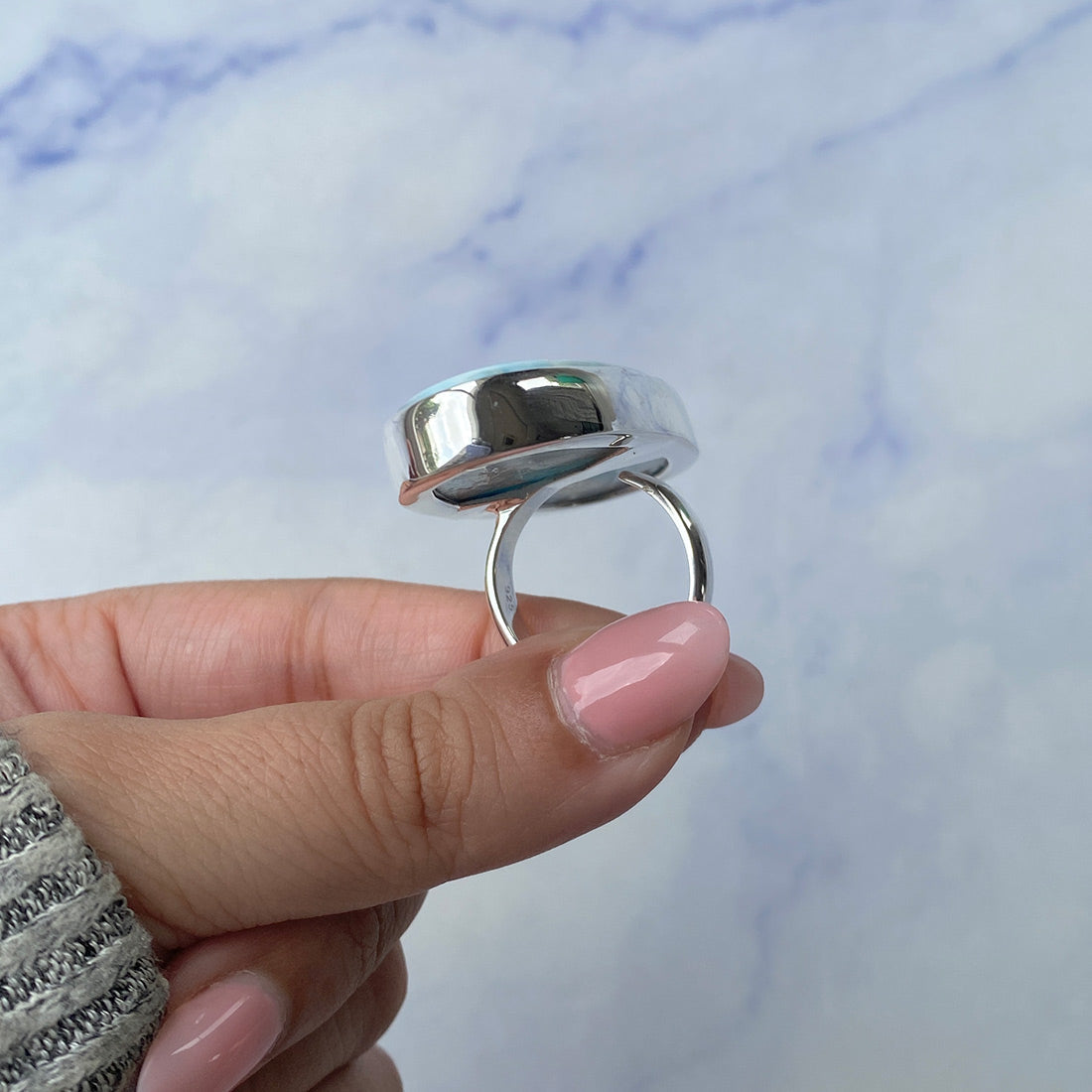 Larimar Adjustable Ring-(LAR-R-695.)