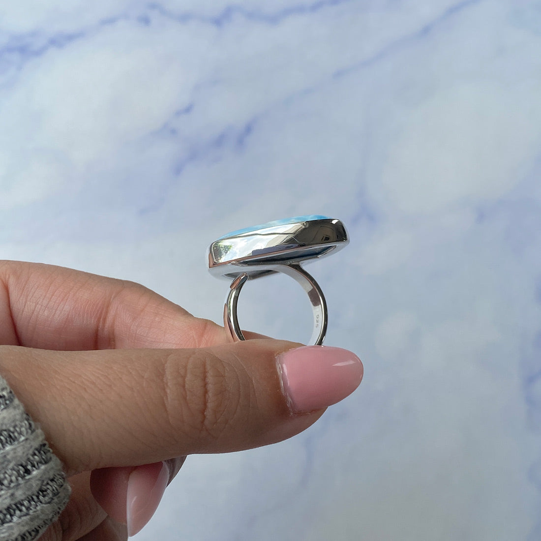 Larimar Adjustable Ring-(LAR-R-697.)