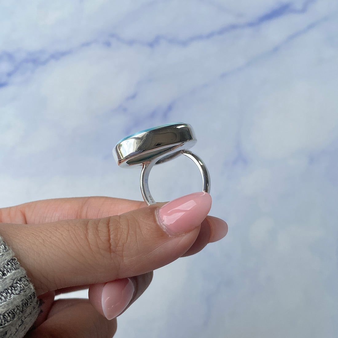 Larimar Adjustable Ring-(LAR-R-698.)