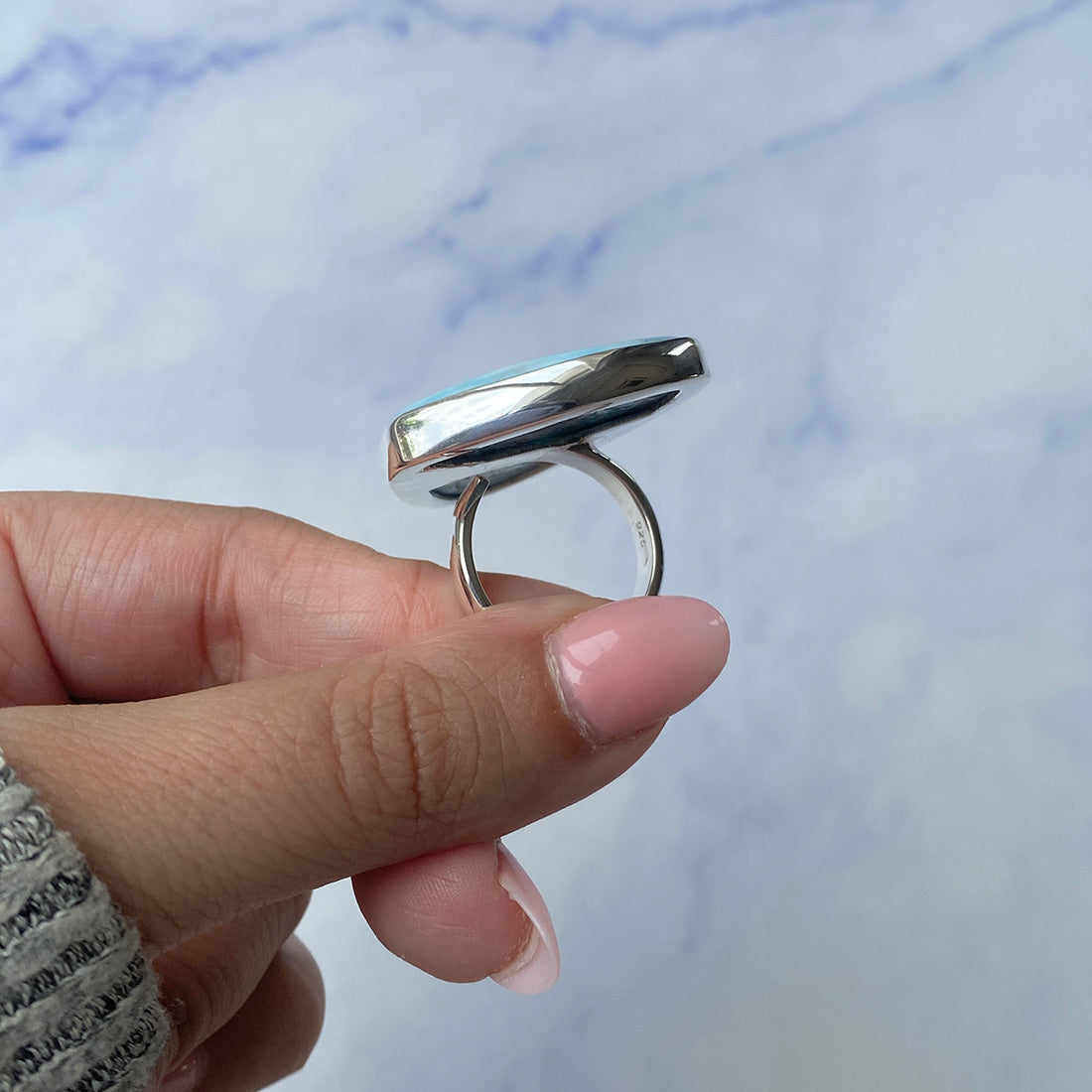 Larimar Adjustable Ring-(LAR-R-702.)