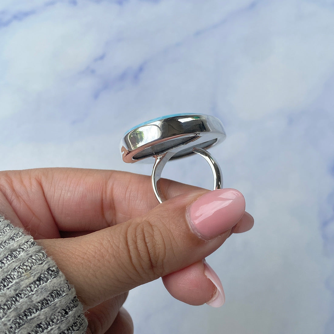 Larimar Adjustable Ring-(LAR-R-703.)