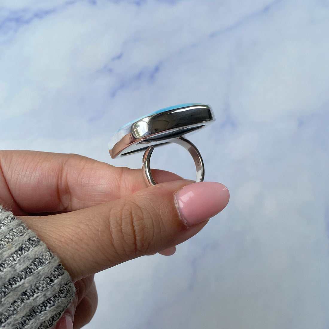 Larimar Adjustable Ring-(LAR-R-705.)