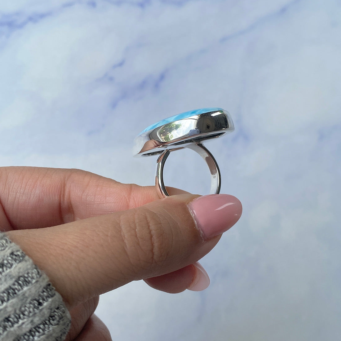 Larimar Adjustable Ring-(LAR-R-706.)