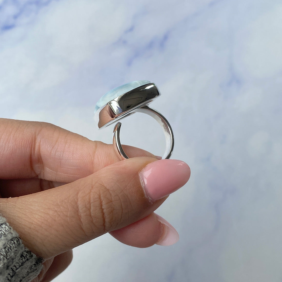 Larimar Adjustable Ring-(LAR-R-719.)