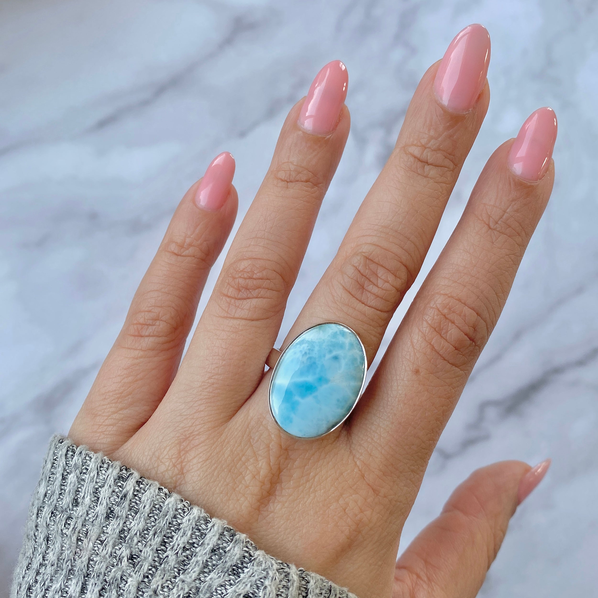 Larimar Adjustable Ring-(LAR-R-72.)