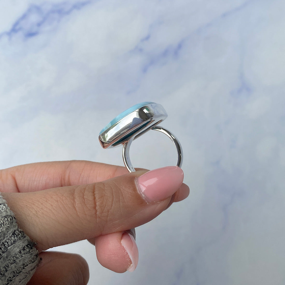 Larimar Adjustable Ring-(LAR-R-720.)