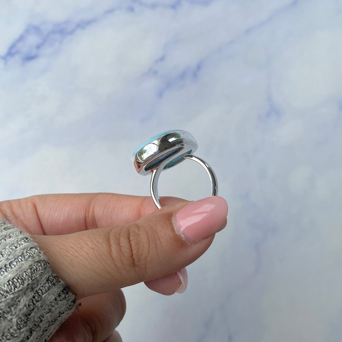 Larimar Adjustable Ring-(LAR-R-722.)