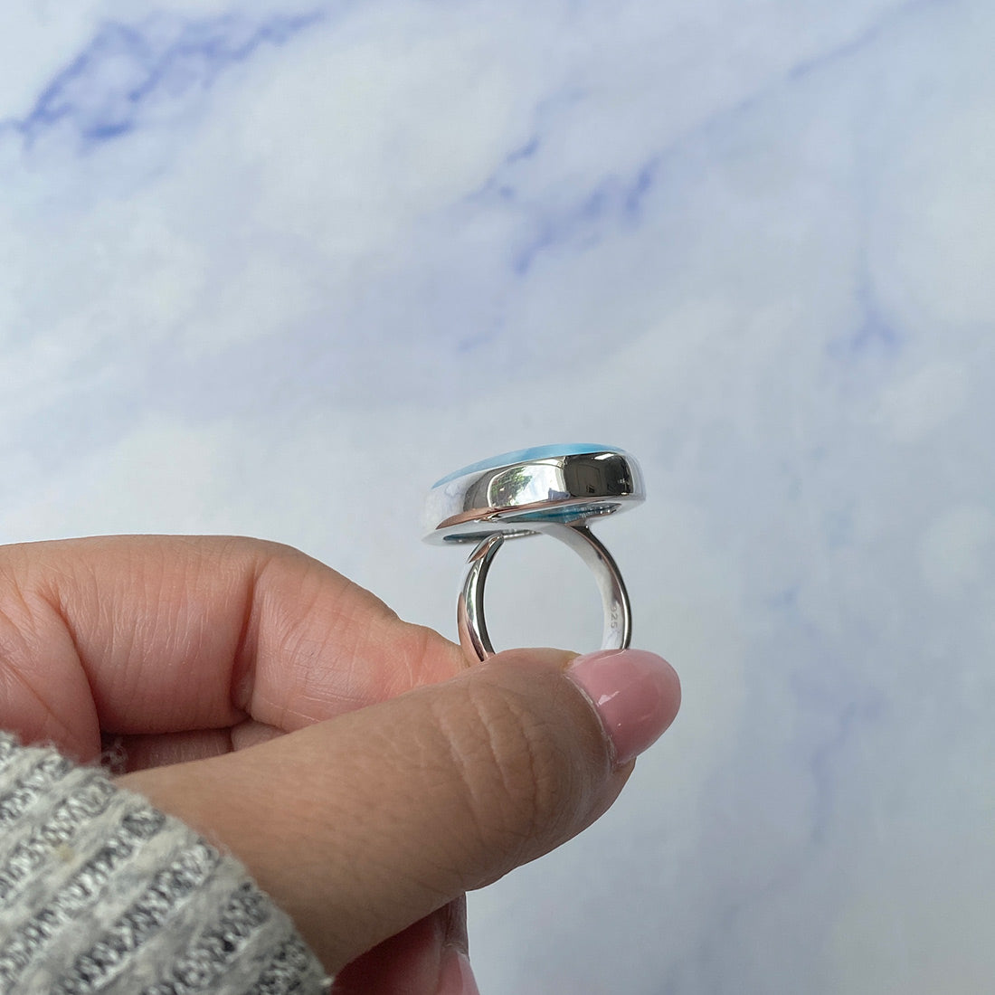 Larimar Adjustable Ring-(LAR-R-723.)