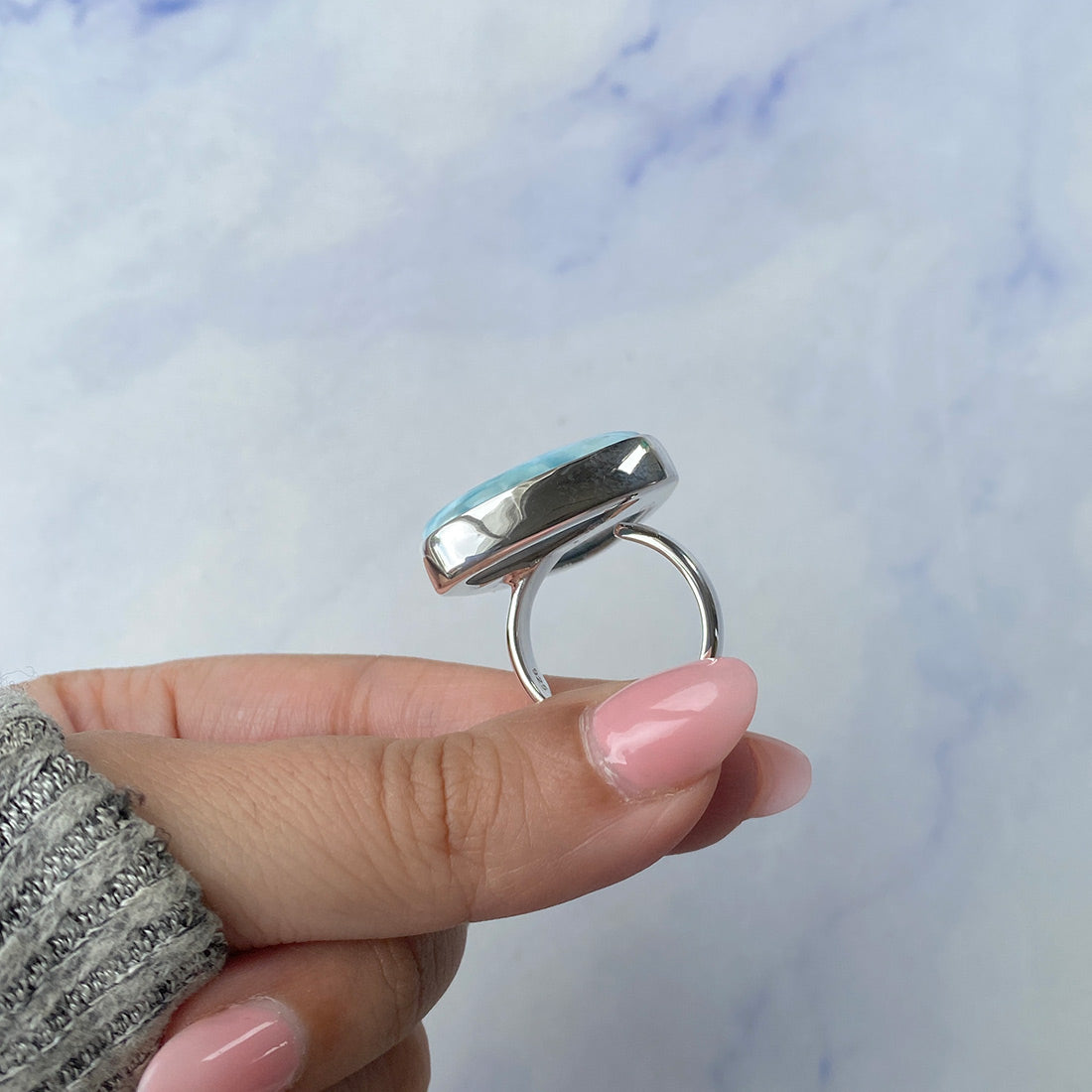 Larimar Adjustable Ring-(LAR-R-729.)