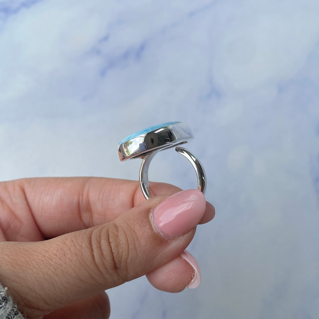 Larimar Adjustable Ring-(LAR-R-738.)